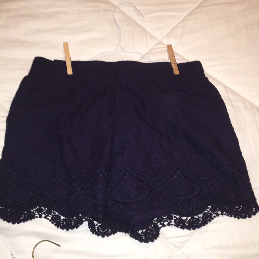 Navy flowy shorts